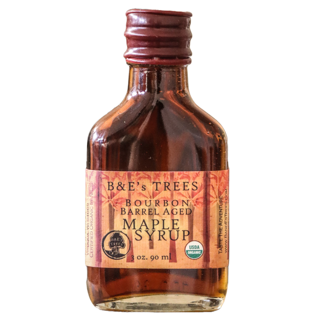 B&E's Trees Organic Bourbon Barrel Aged Maple Syrup Aged Two